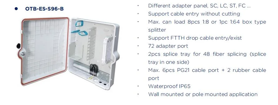 72 Core Fiber Optic Splice Closure for FTTH CATV Telecommunication Networks Junction Box